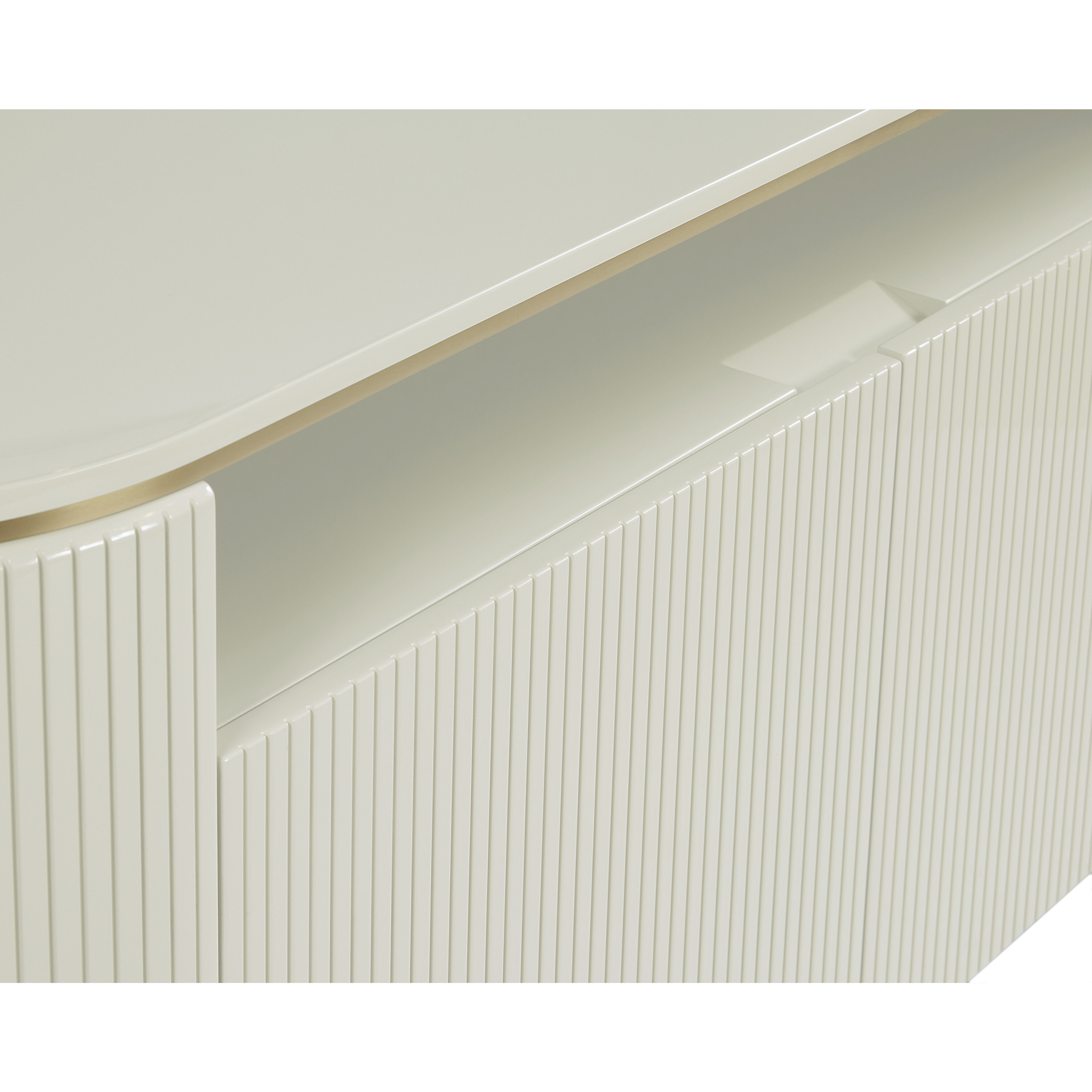 Paloma 60.75 X 18.75 inch High Gloss Cream Sideboard